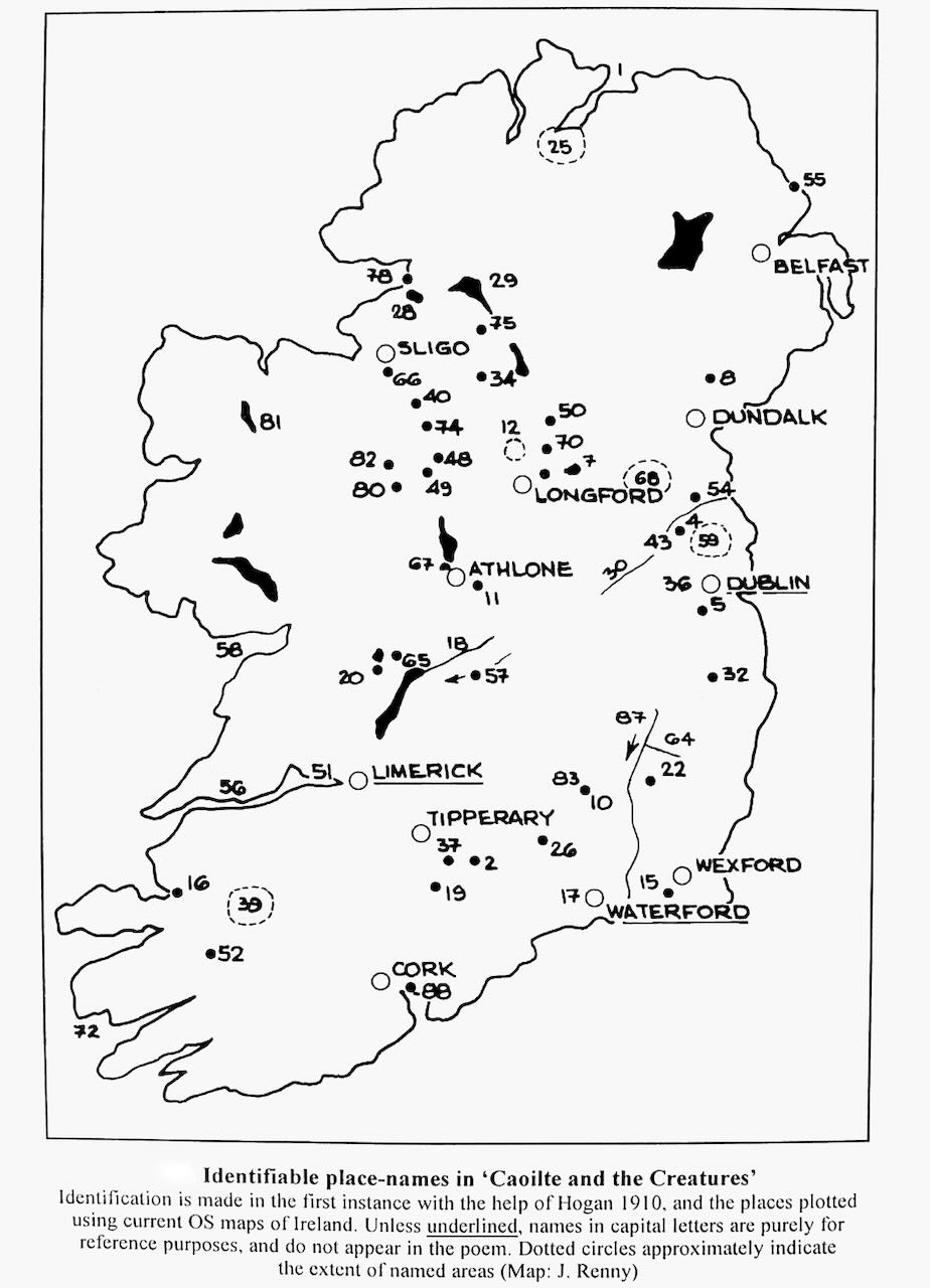 Map for Notes to Poem IX