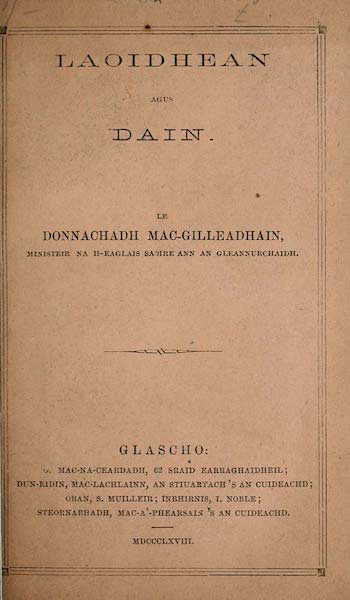 Laoidhean agus Dain