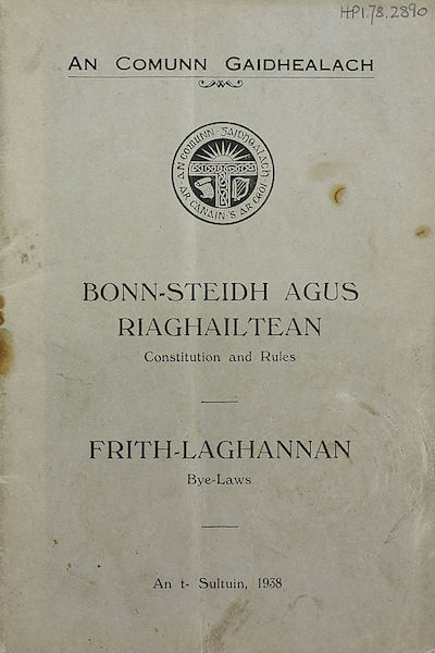 Bonn-steidh agus Riaghailtean, Constitution and Rules, Frith-laghannan, Bye-laws 
