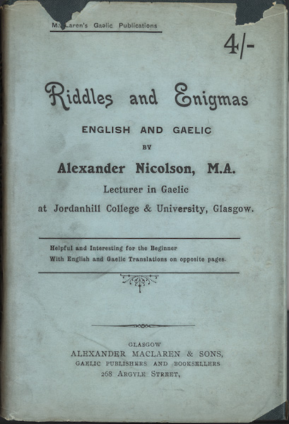Gaelic Riddles and Enigmas (Toimhseachain agus Dubh-Fhacail)